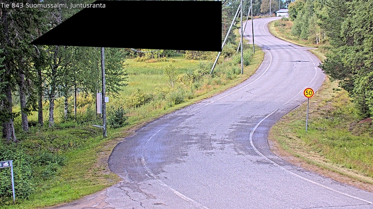 Weather Camera Image Road 843 Suomussalmi, Juntusranta, Suomussalmi, Kainuu