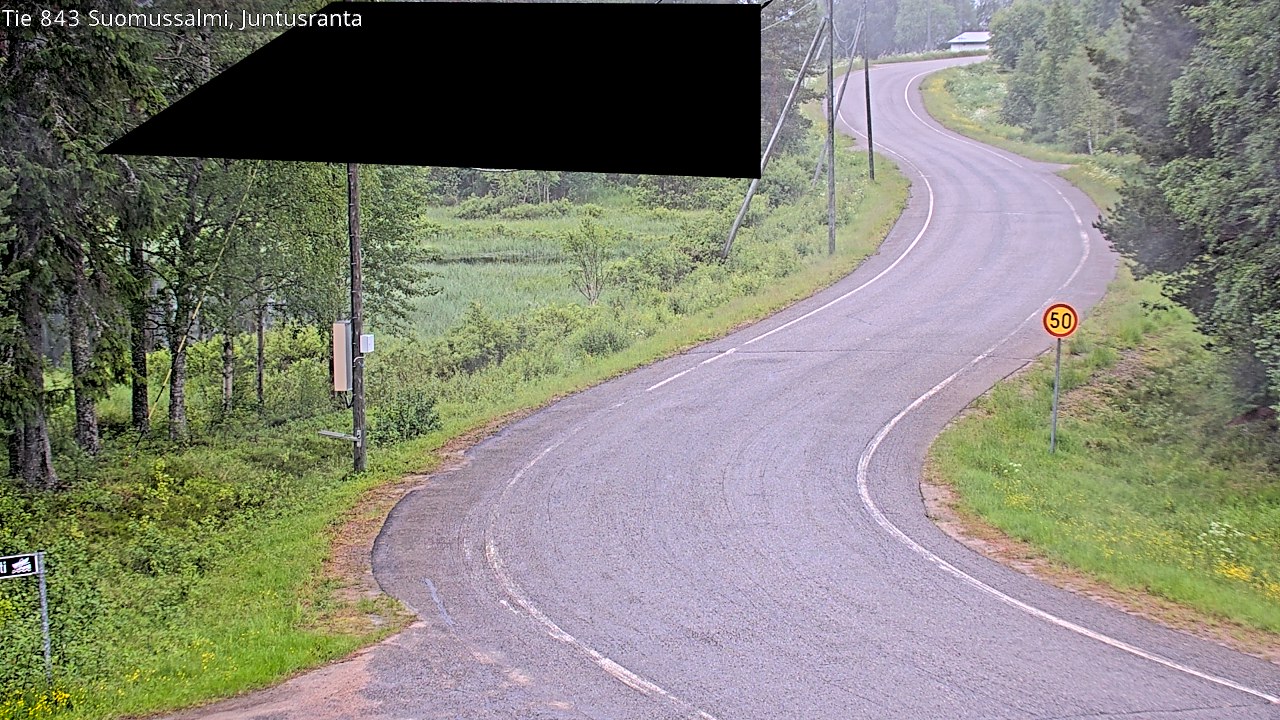 Weather Camera Image Road 843 Suomussalmi, Juntusranta, Suomussalmi, Kainuu