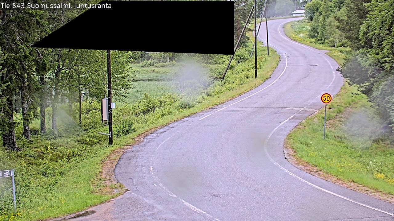 Weather Camera Image Road 843 Suomussalmi, Juntusranta, Suomussalmi, Kainuu