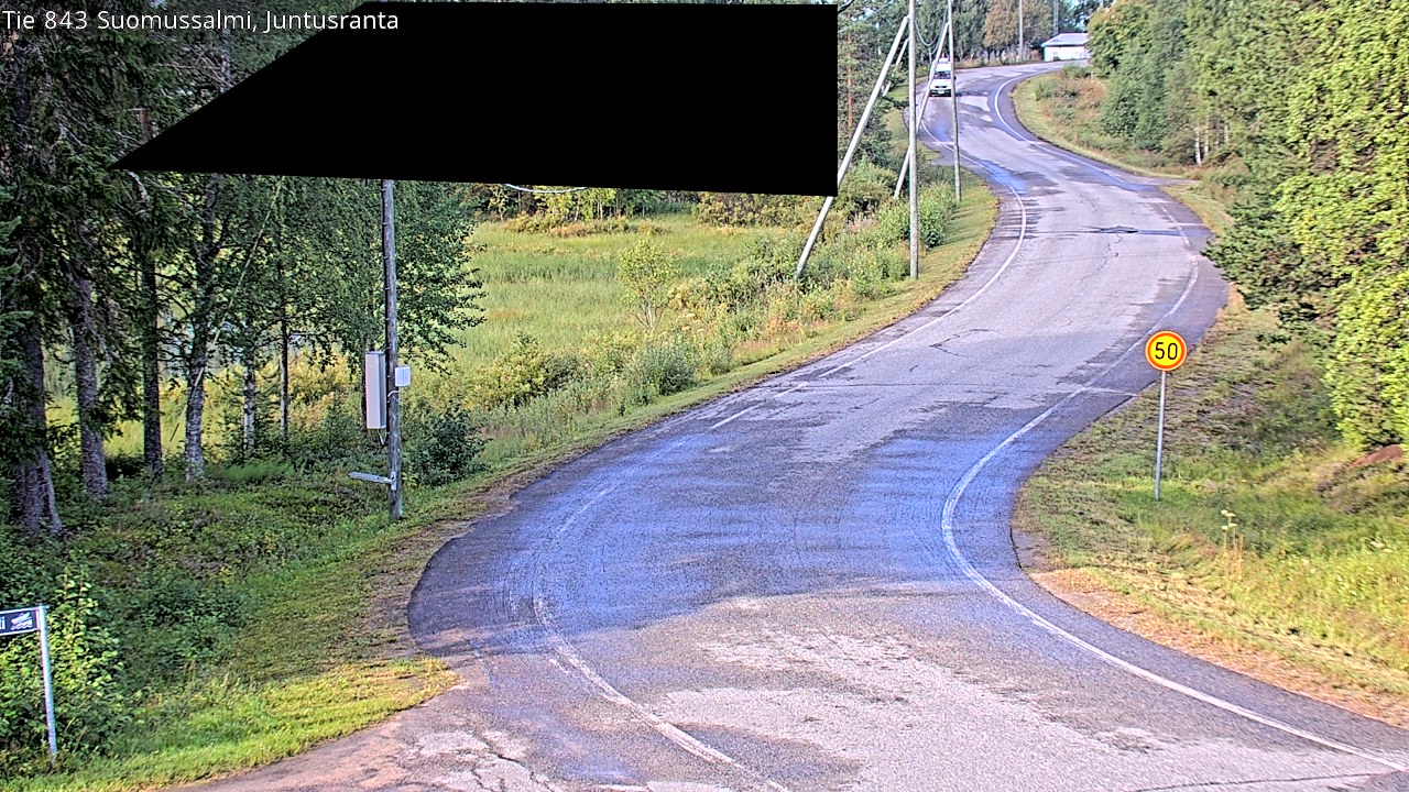 Weather Camera Image Road 843 Suomussalmi, Juntusranta, Suomussalmi, Kainuu