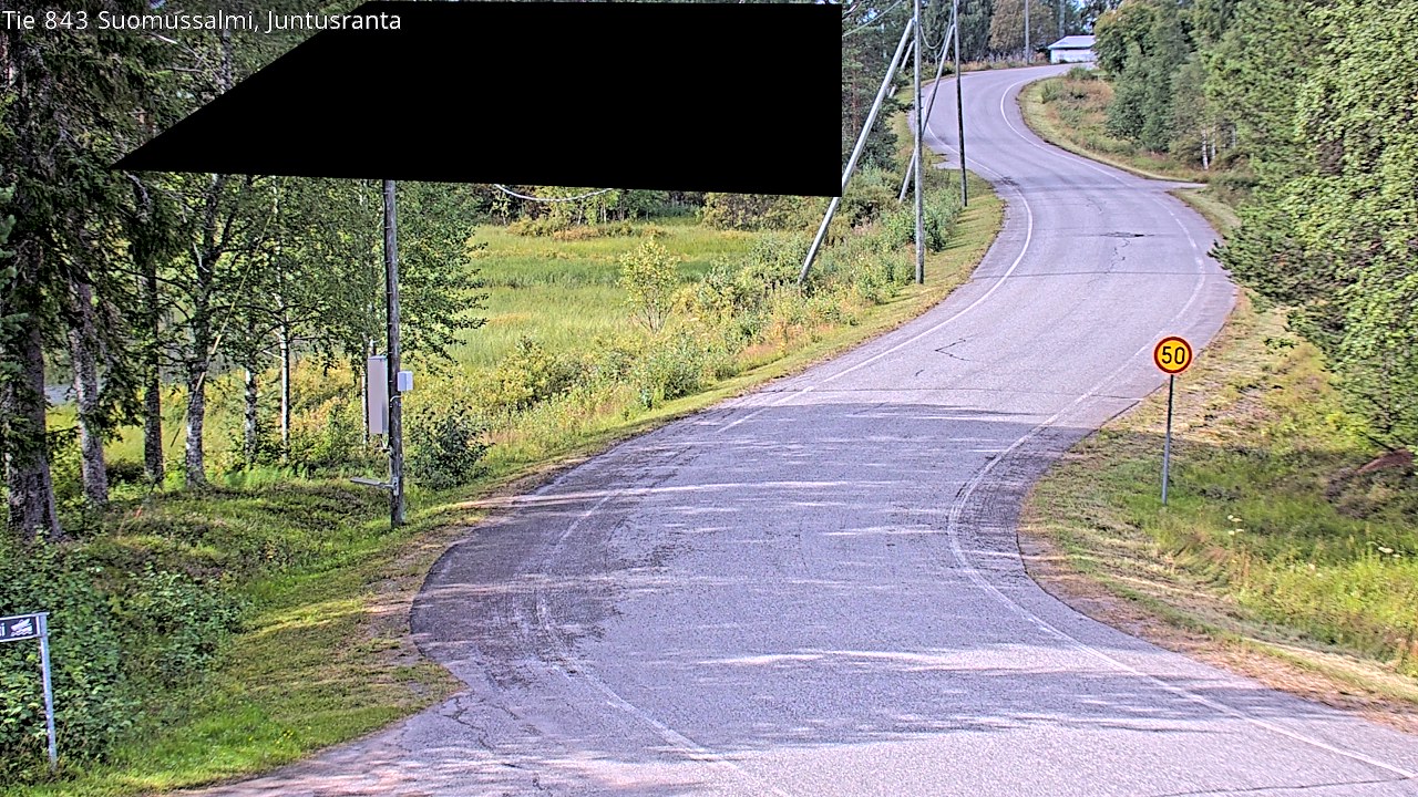 Weather Camera Image Road 843 Suomussalmi, Juntusranta, Suomussalmi, Kainuu