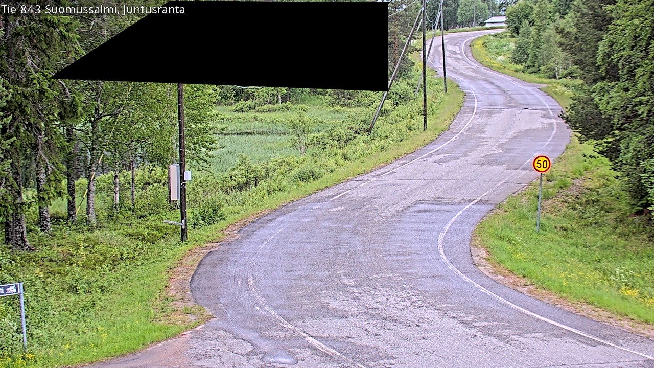 Weather Camera Image Road 843 Suomussalmi, Juntusranta, Suomussalmi, Kainuu