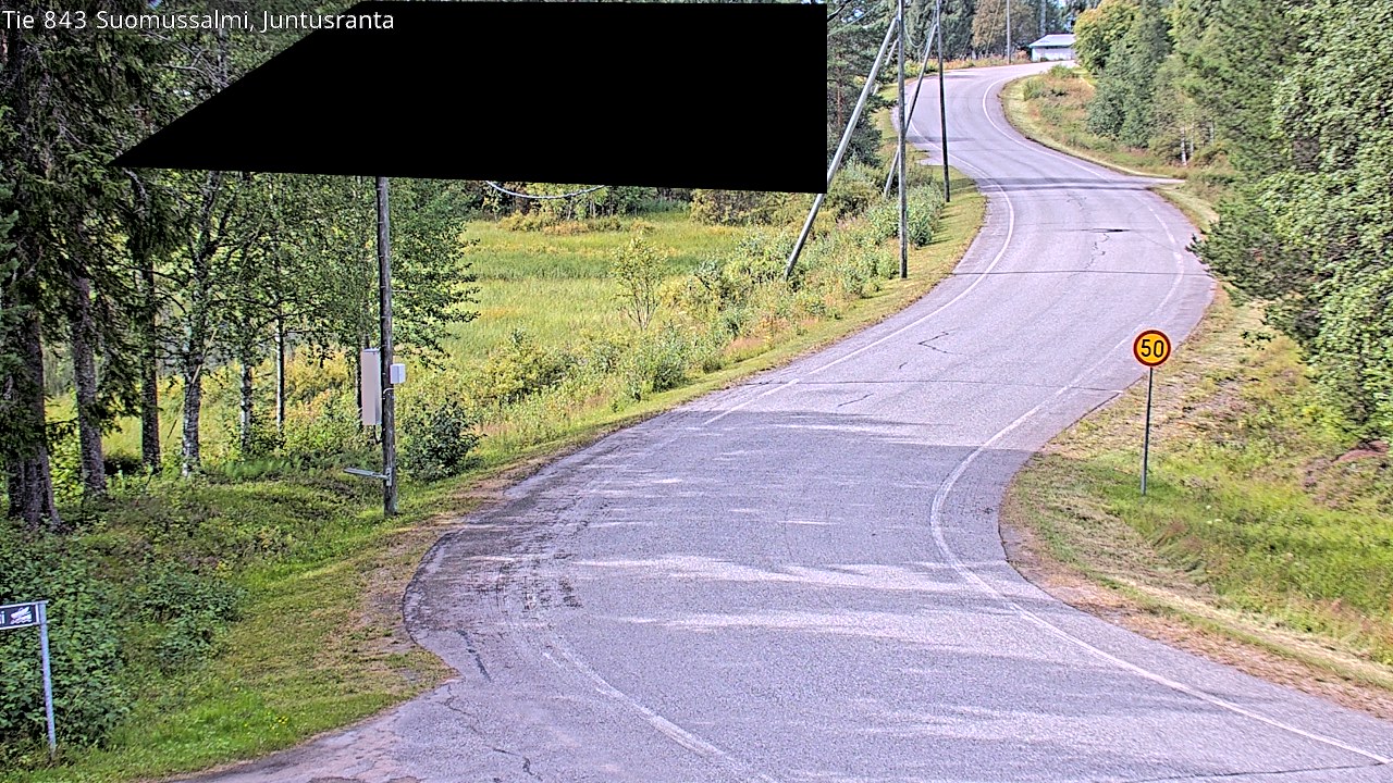 Weather Camera Image Road 843 Suomussalmi, Juntusranta, Suomussalmi, Kainuu