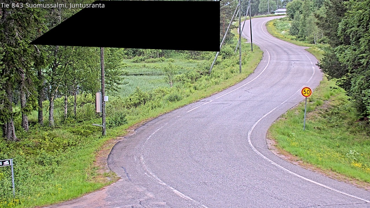 Weather Camera Image Road 843 Suomussalmi, Juntusranta, Suomussalmi, Kainuu