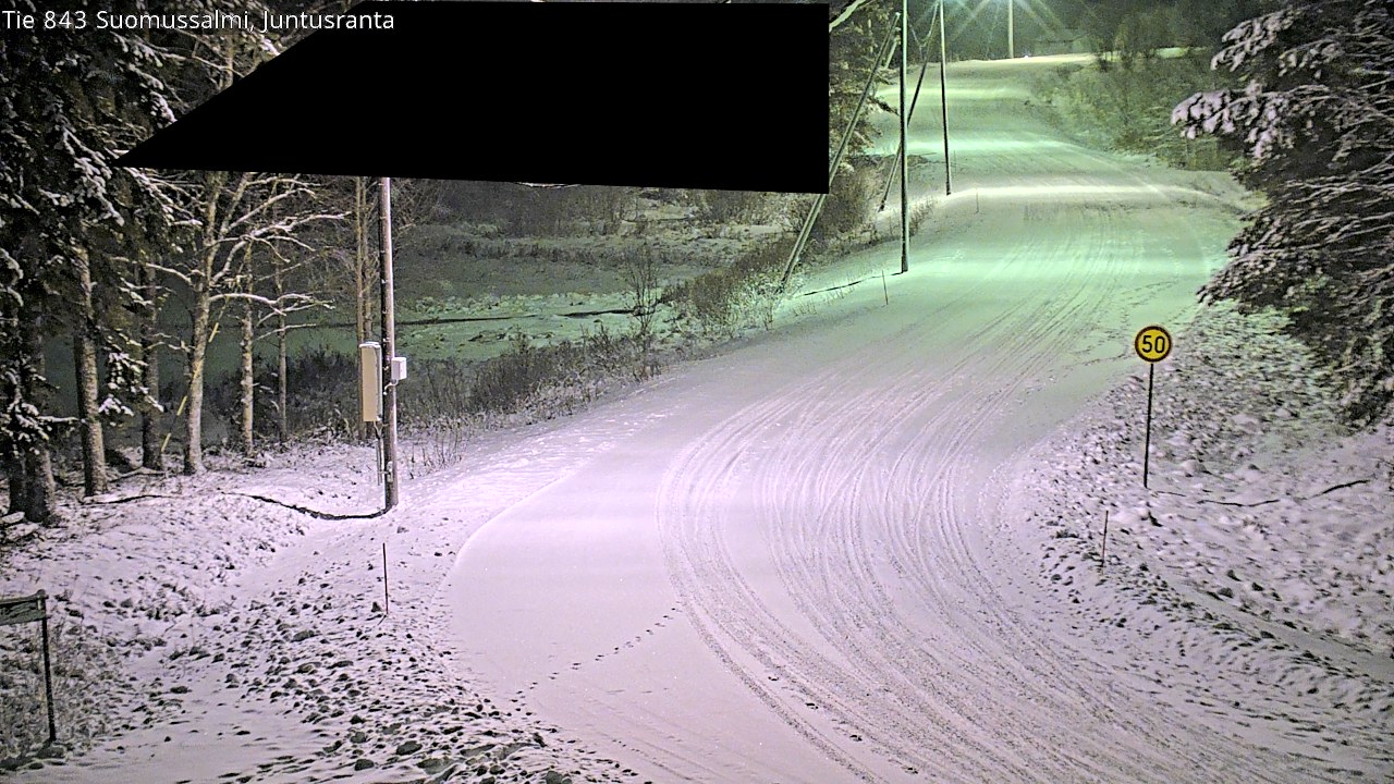 Weather Camera Image Road 843 Suomussalmi, Juntusranta, Suomussalmi, Kainuu