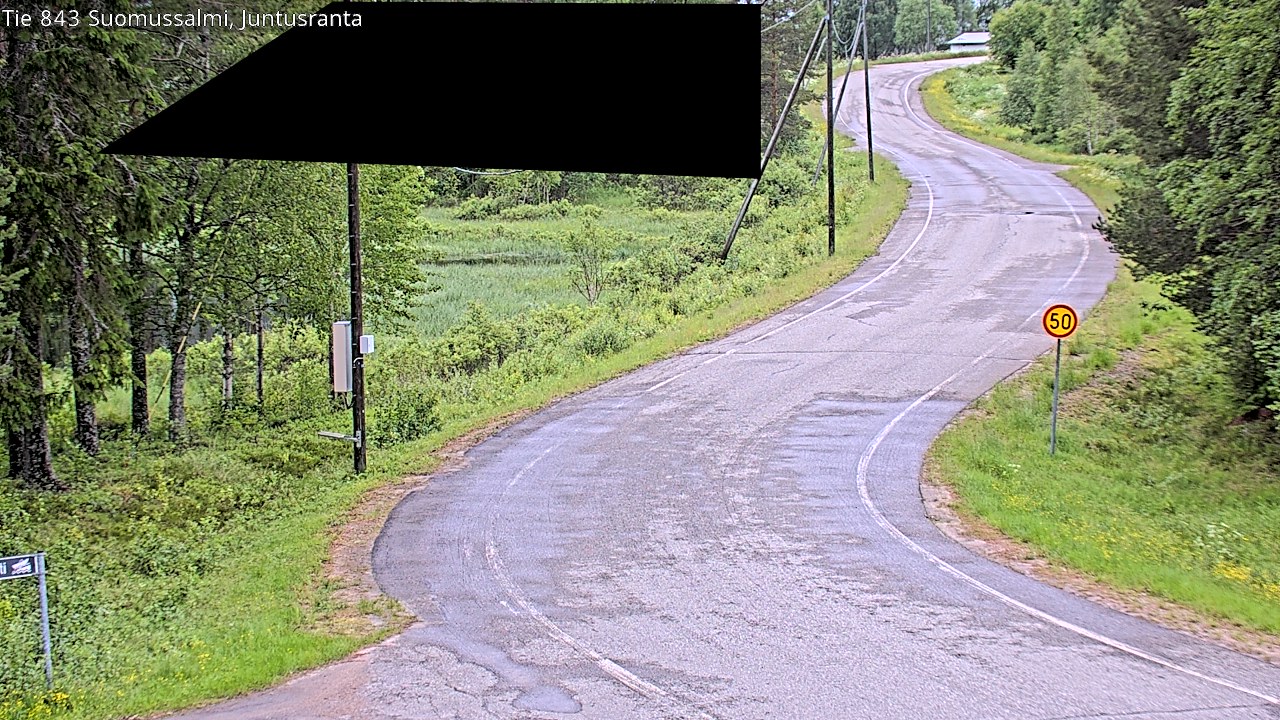 Weather Camera Image Road 843 Suomussalmi, Juntusranta, Suomussalmi, Kainuu