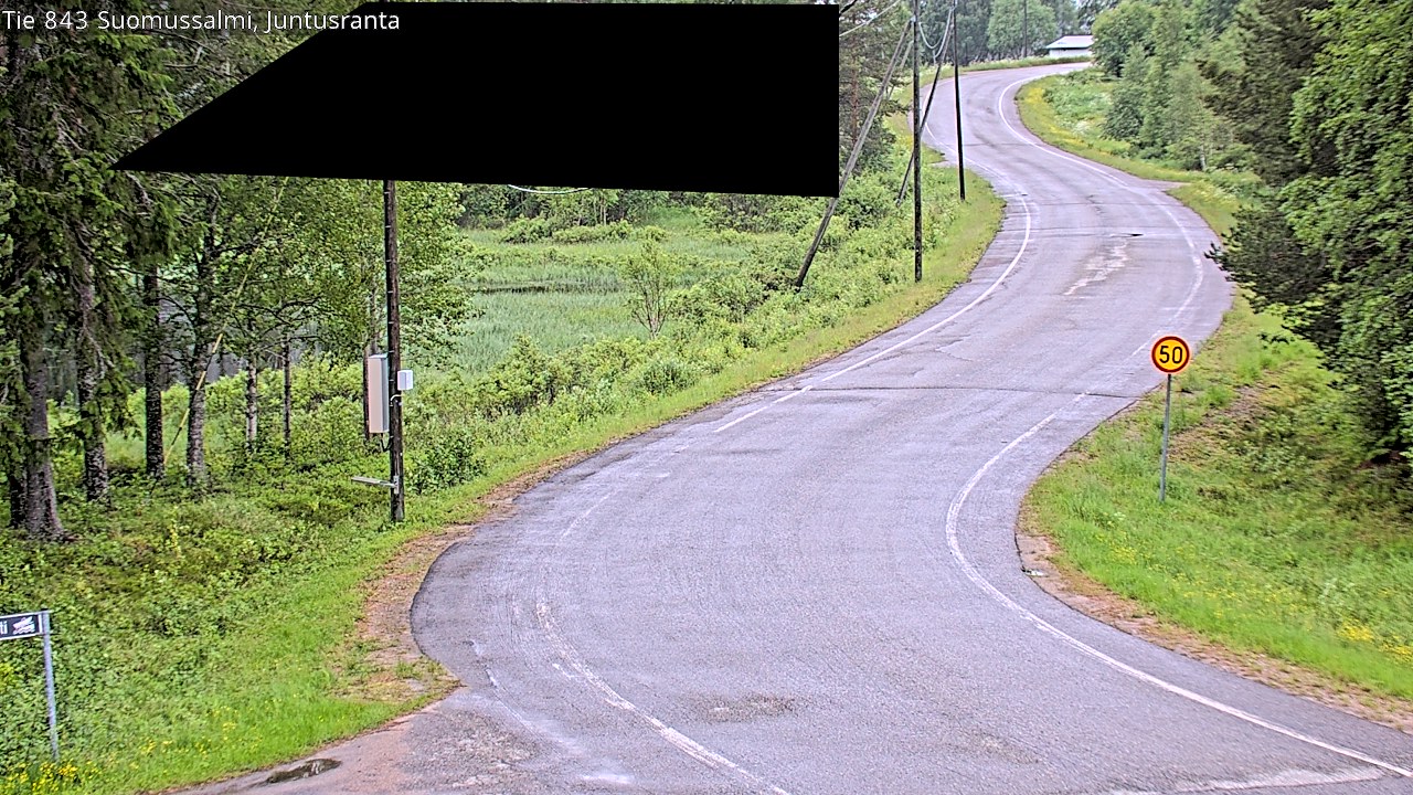 Weather Camera Image Väg 843 Suomussalmi, Juntusranta, Suomussalmi, Kainuu