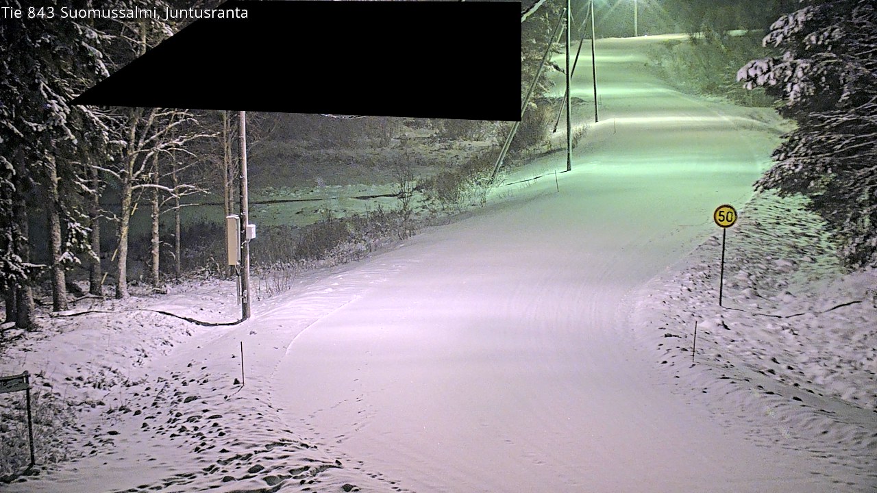 Weather Camera Image Road 843 Suomussalmi, Juntusranta, Suomussalmi, Kainuu