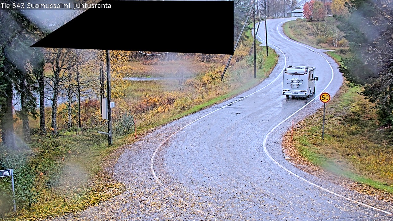 Weather Camera Image Road 843 Suomussalmi, Juntusranta, Suomussalmi, Kainuu