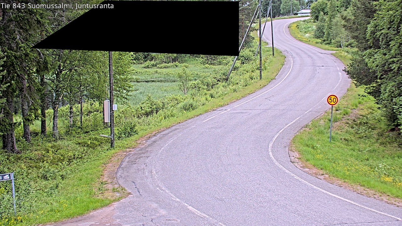 Weather Camera Image Road 843 Suomussalmi, Juntusranta, Suomussalmi, Kainuu