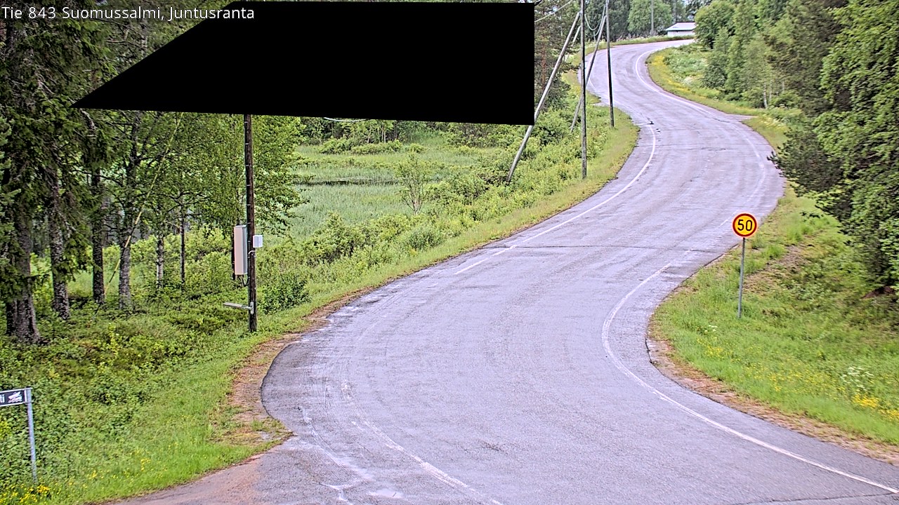 Weather Camera Image Road 843 Suomussalmi, Juntusranta, Suomussalmi, Kainuu