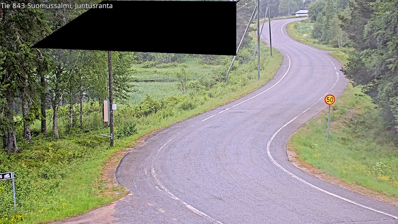 Weather Camera Image Road 843 Suomussalmi, Juntusranta, Suomussalmi, Kainuu