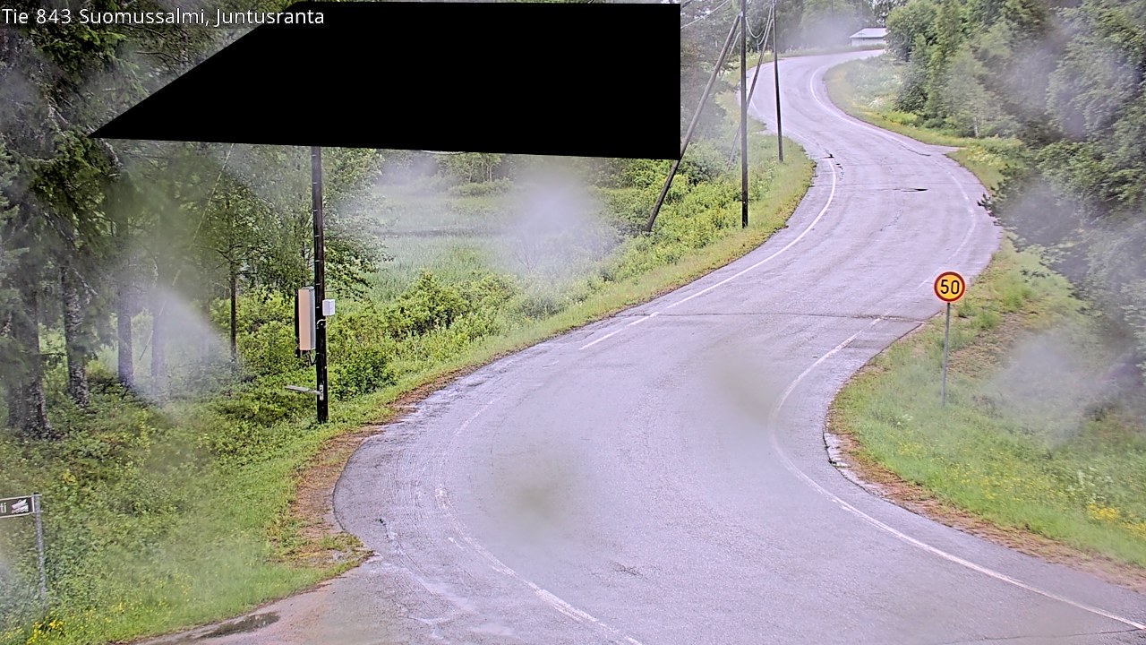Weather Camera Image Road 843 Suomussalmi, Juntusranta, Suomussalmi, Kainuu