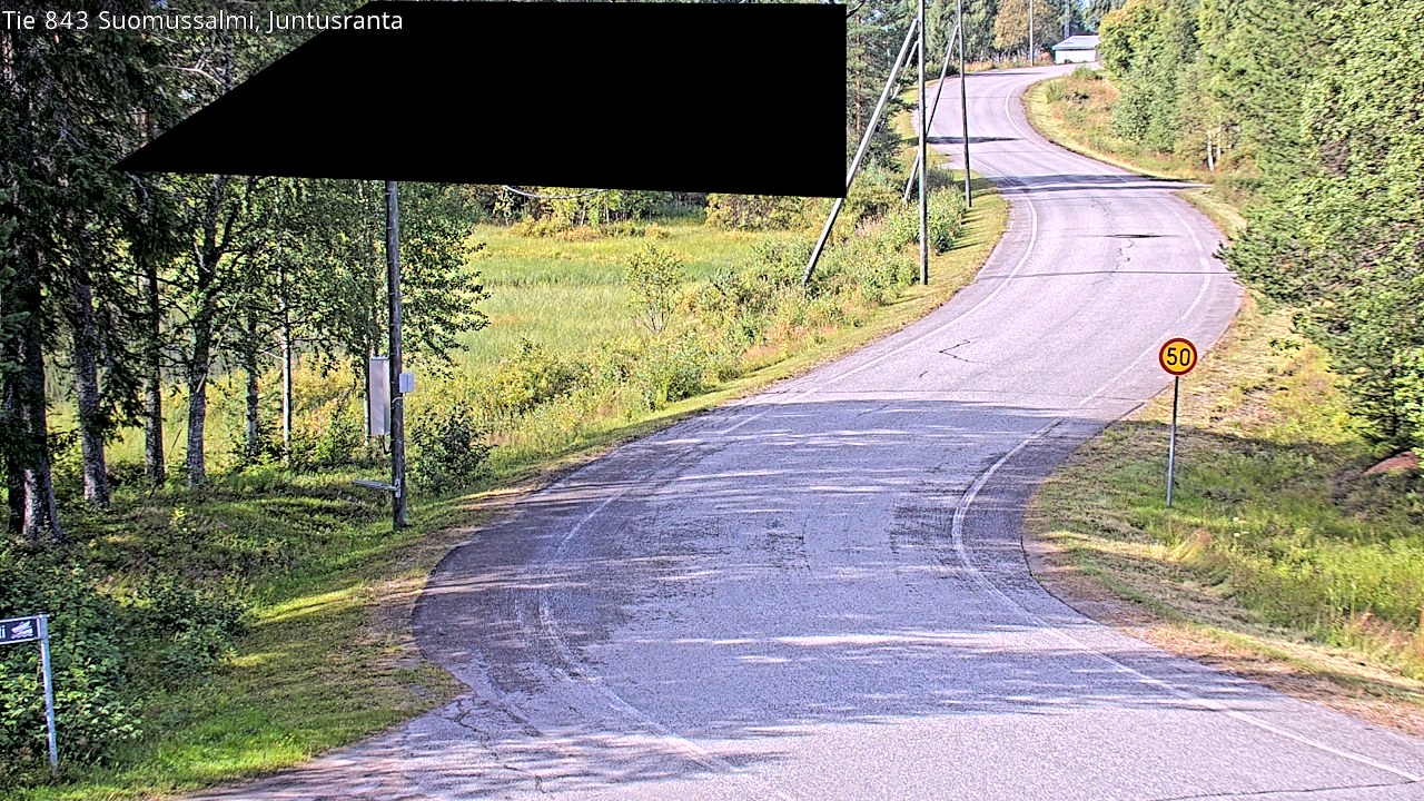 Weather Camera Image Road 843 Suomussalmi, Juntusranta, Suomussalmi, Kainuu