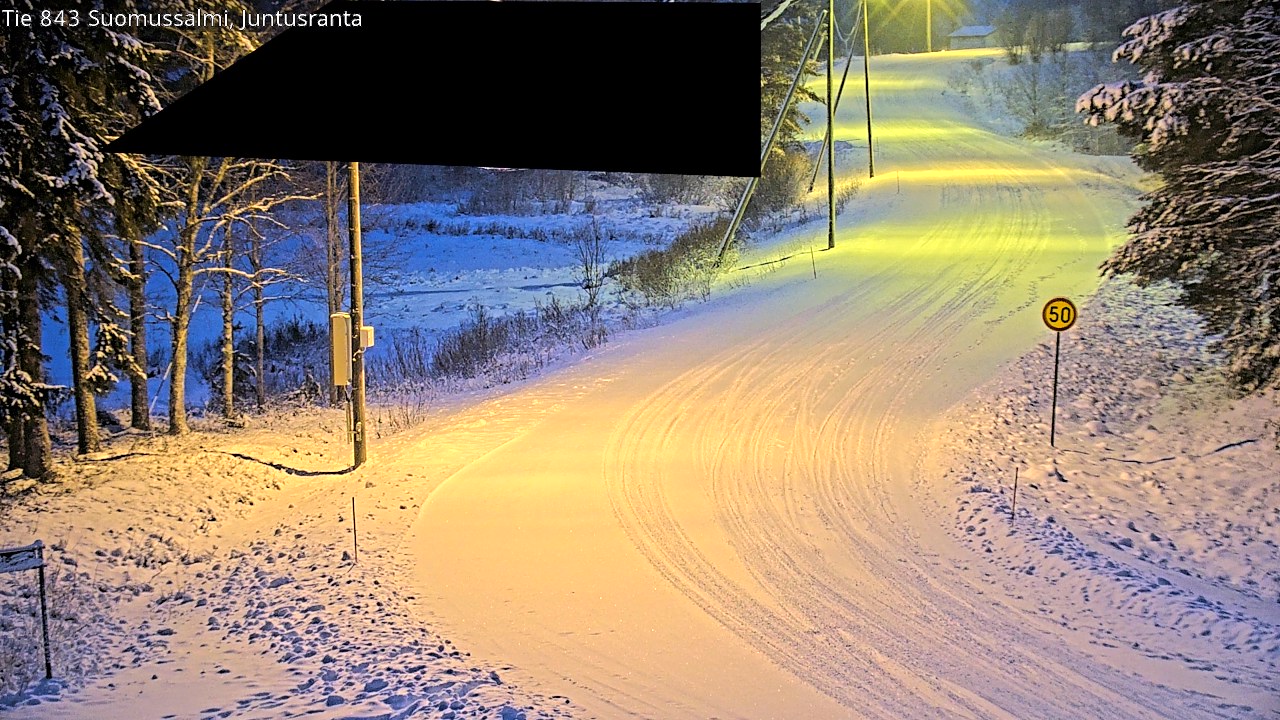 Weather Camera Image Road 843 Suomussalmi, Juntusranta, Suomussalmi, Kainuu