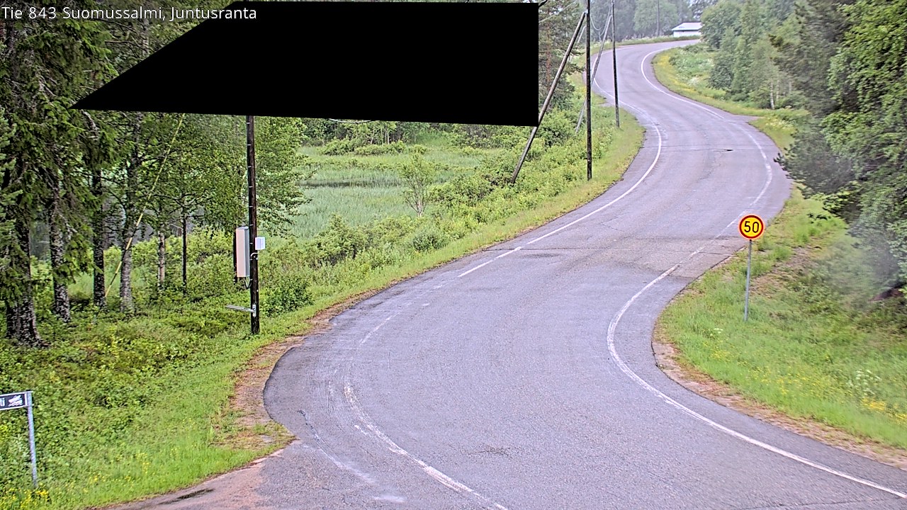 Weather Camera Image Road 843 Suomussalmi, Juntusranta, Suomussalmi, Kainuu