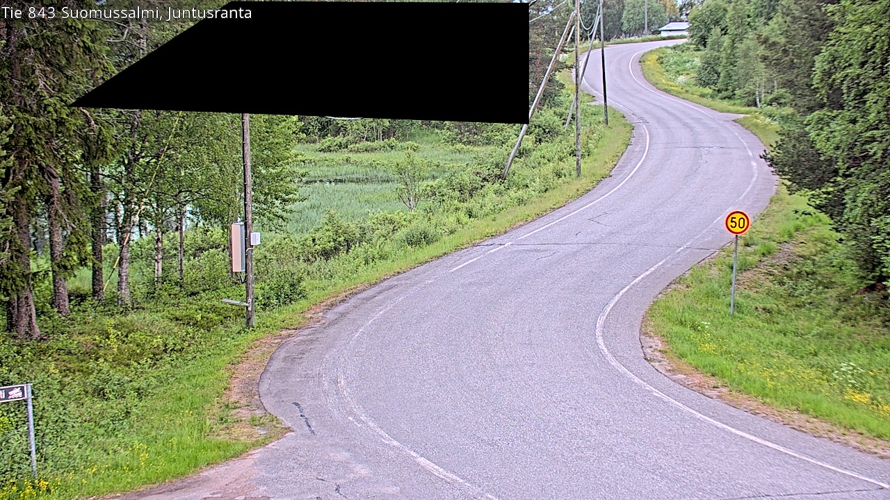 Weather Camera Image Road 843 Suomussalmi, Juntusranta, Suomussalmi, Kainuu