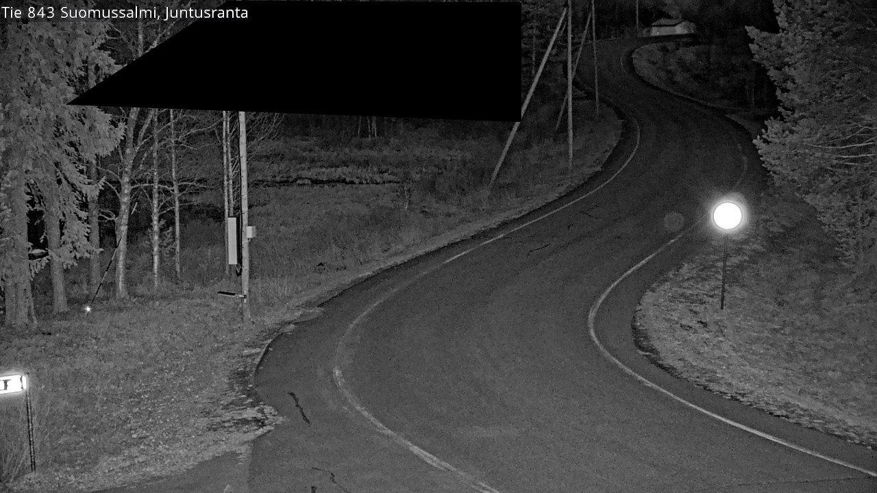 Weather Camera Image Road 843 Suomussalmi, Juntusranta, Suomussalmi, Kainuu