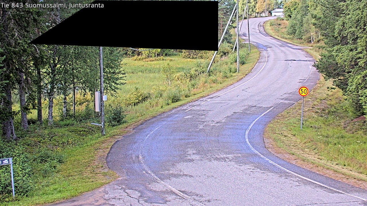 Weather Camera Image Road 843 Suomussalmi, Juntusranta, Suomussalmi, Kainuu