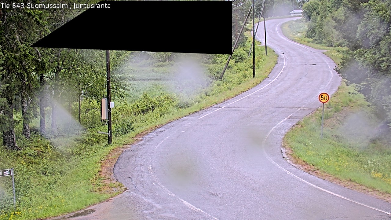 Weather Camera Image Road 843 Suomussalmi, Juntusranta, Suomussalmi, Kainuu