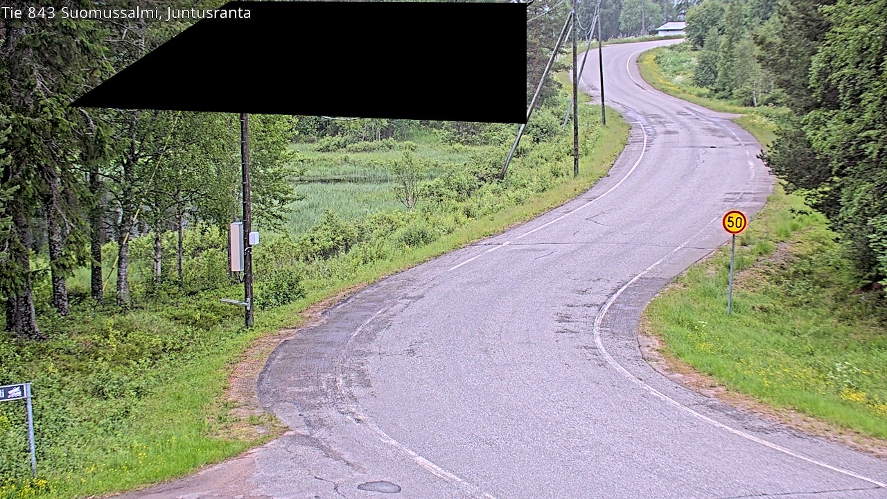 Weather Camera Image Road 843 Suomussalmi, Juntusranta, Suomussalmi, Kainuu