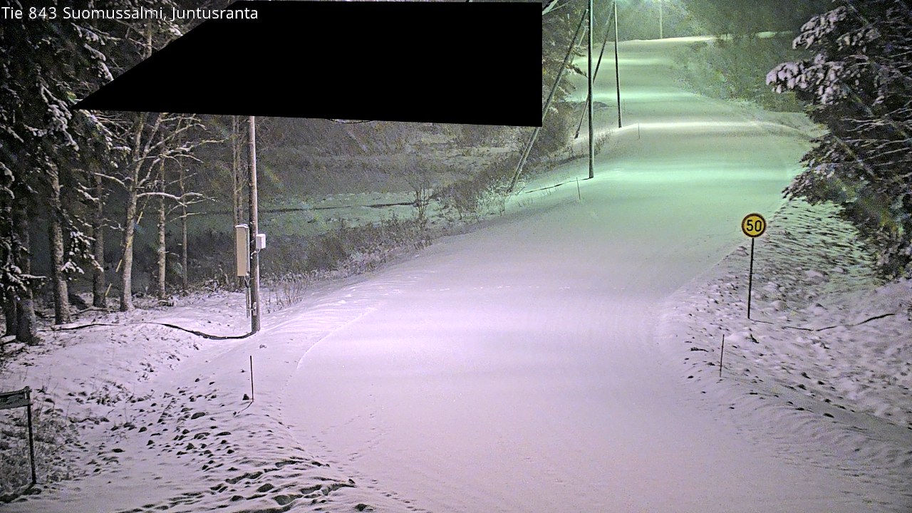 Weather Camera Image Road 843 Suomussalmi, Juntusranta, Suomussalmi, Kainuu
