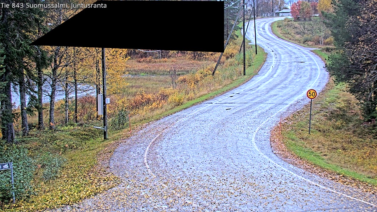 Weather Camera Image Road 843 Suomussalmi, Juntusranta, Suomussalmi, Kainuu