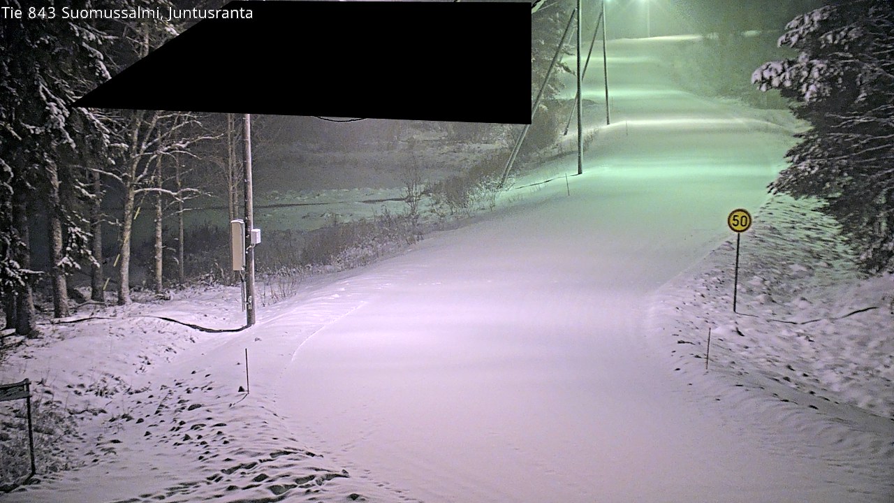 Weather Camera Image Road 843 Suomussalmi, Juntusranta, Suomussalmi, Kainuu