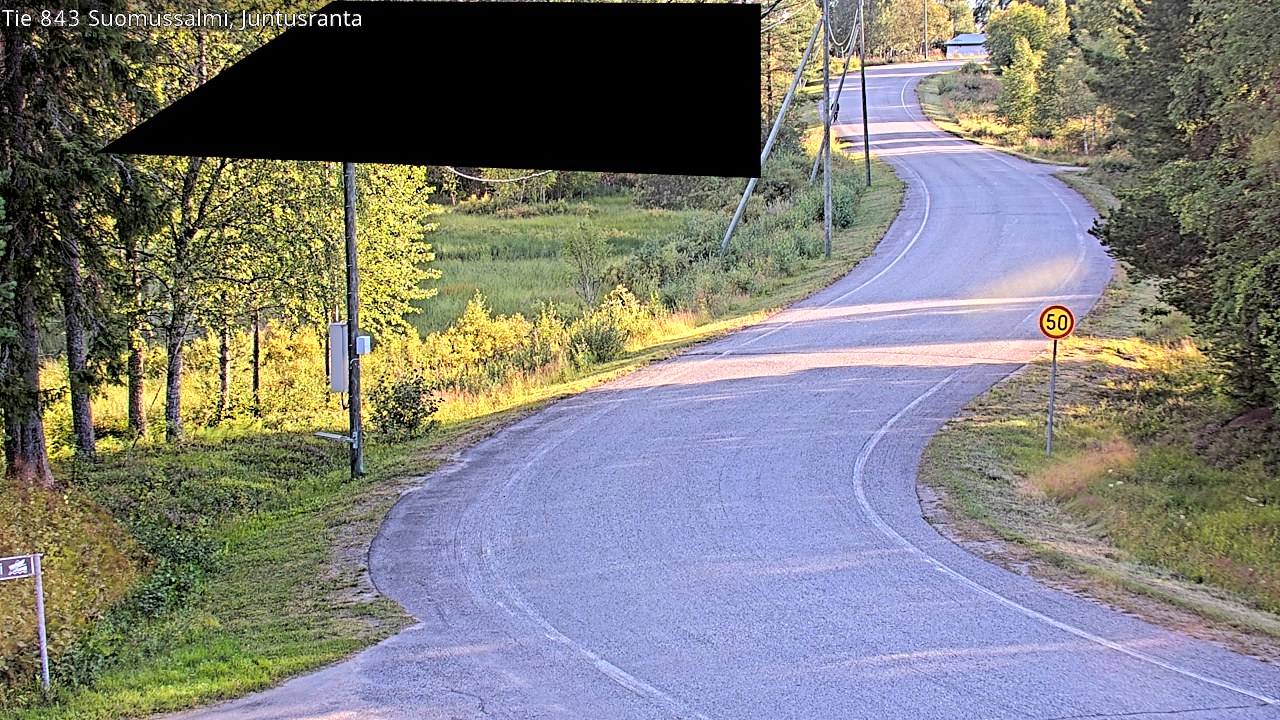 Kelikamerat Kuva Tie 843 Suomussalmi, Juntusranta, Suomussalmi, Kainuu
