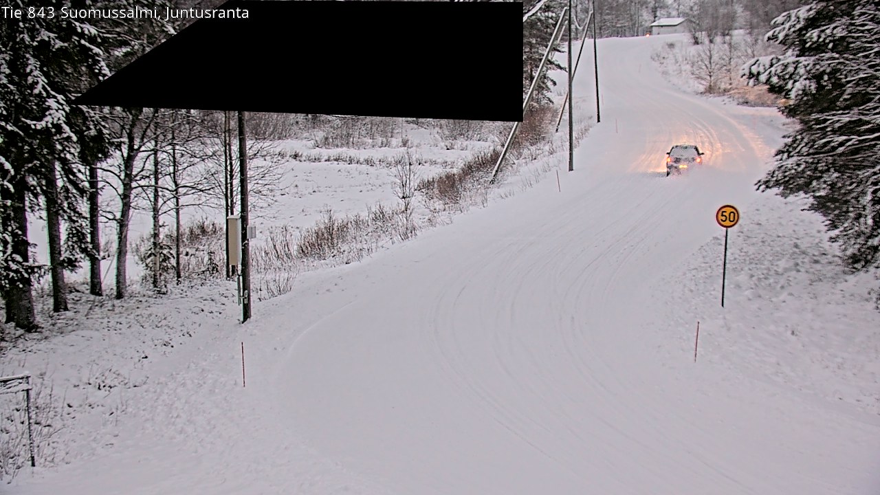 Weather Camera Image Road 843 Suomussalmi, Juntusranta, Suomussalmi, Kainuu