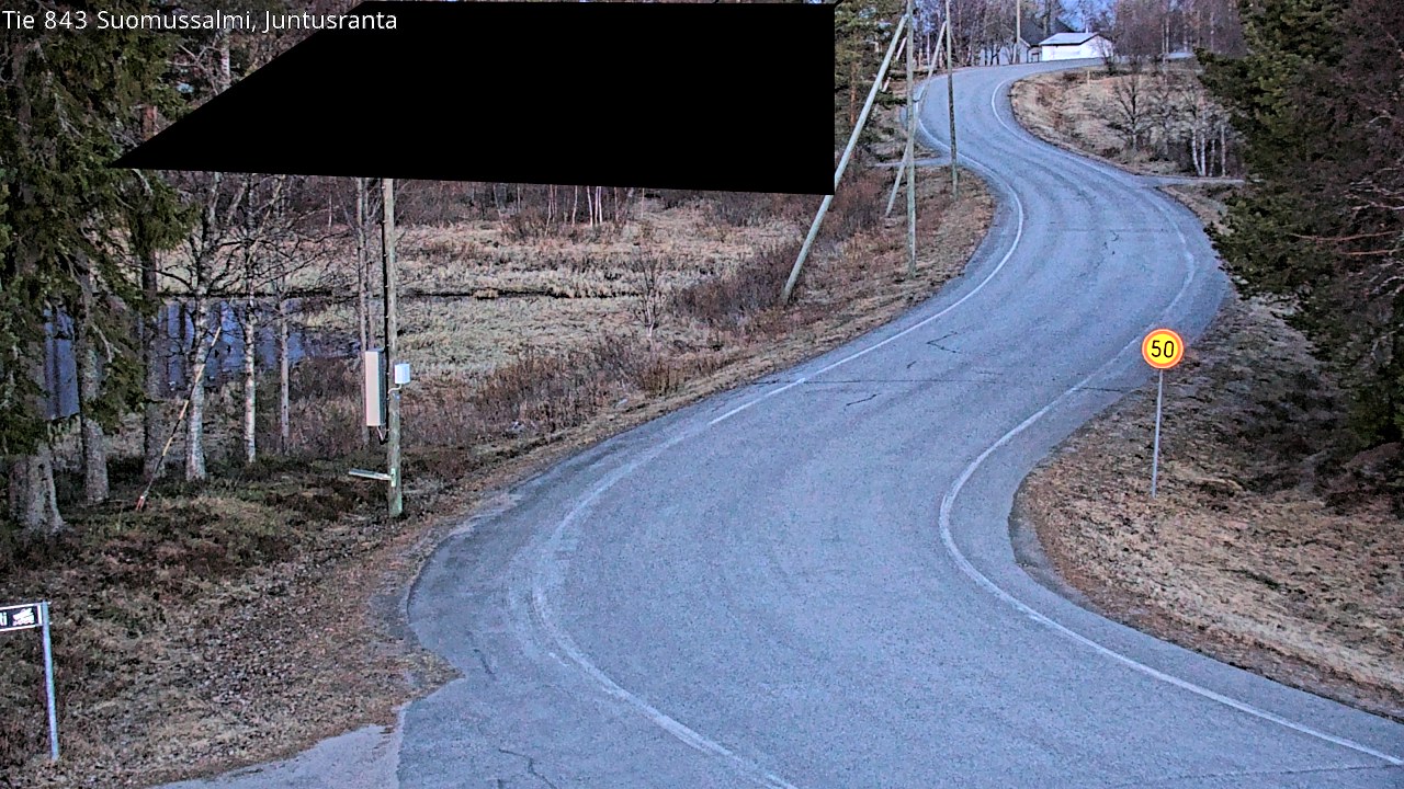 Weather Camera Image Road 843 Suomussalmi, Juntusranta, Suomussalmi, Kainuu