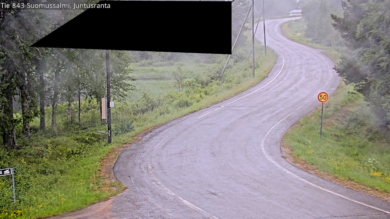 Weather Camera Image Road 843 Suomussalmi, Juntusranta, Suomussalmi, Kainuu
