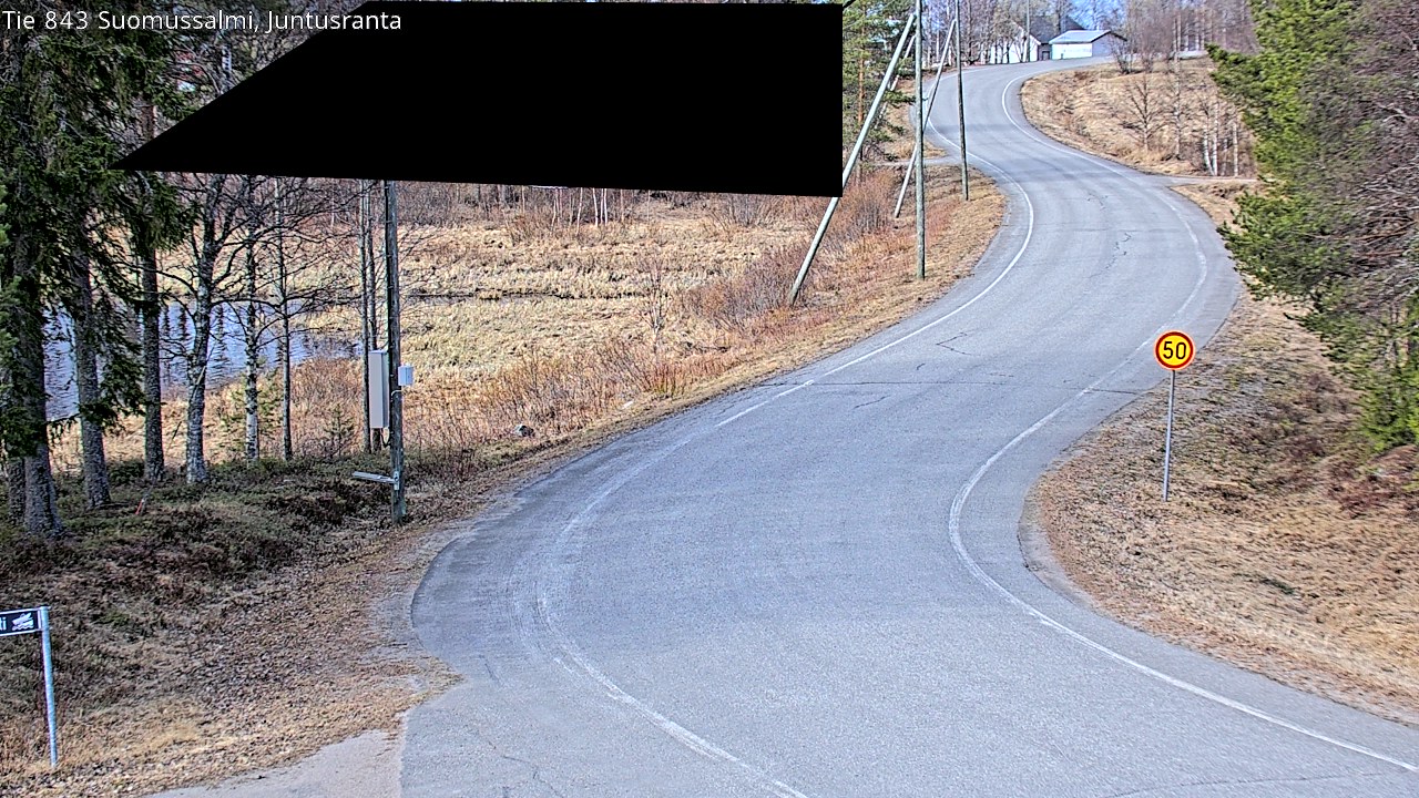 Weather Camera Image Road 843 Suomussalmi, Juntusranta, Suomussalmi, Kainuu