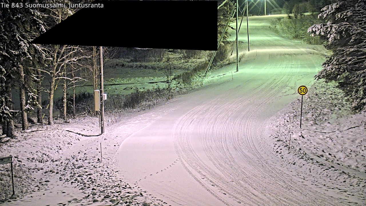 Weather Camera Image Road 843 Suomussalmi, Juntusranta, Suomussalmi, Kainuu