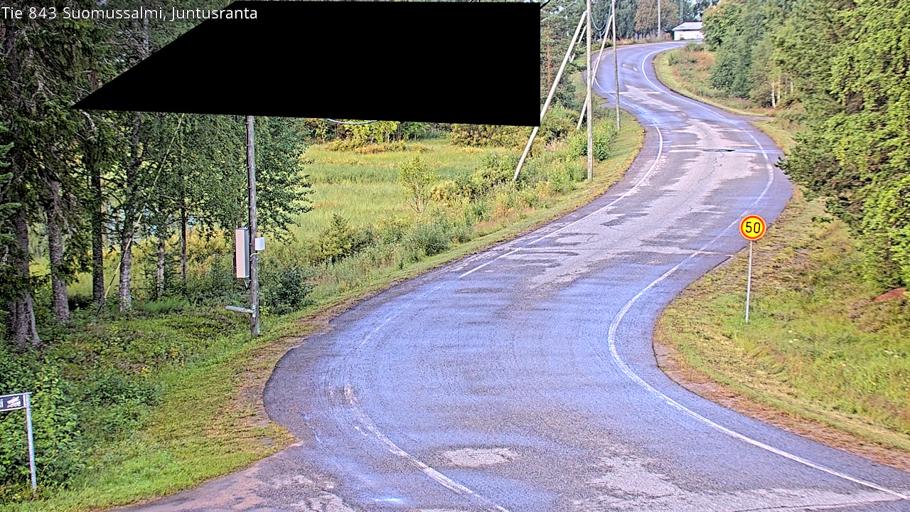 Weather Camera Image Road 843 Suomussalmi, Juntusranta, Suomussalmi, Kainuu