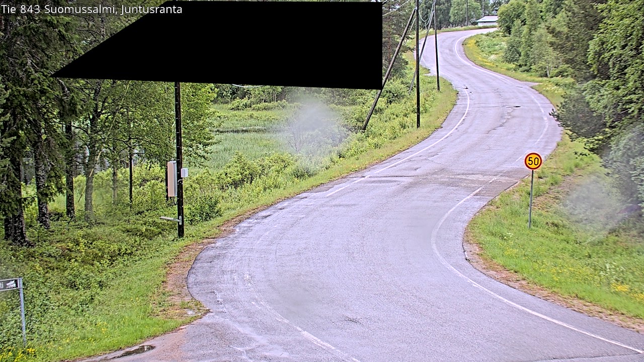 Weather Camera Image Road 843 Suomussalmi, Juntusranta, Suomussalmi, Kainuu