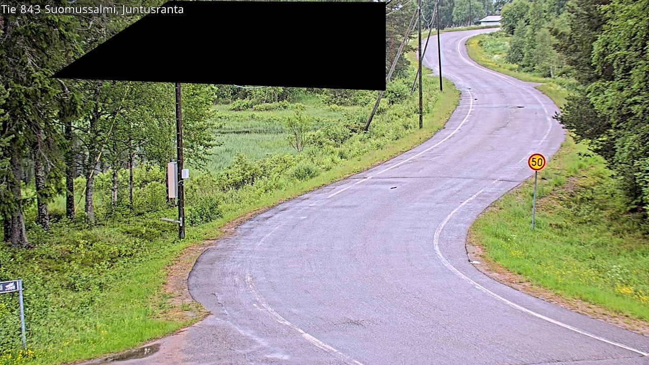 Weather Camera Image Road 843 Suomussalmi, Juntusranta, Suomussalmi, Kainuu