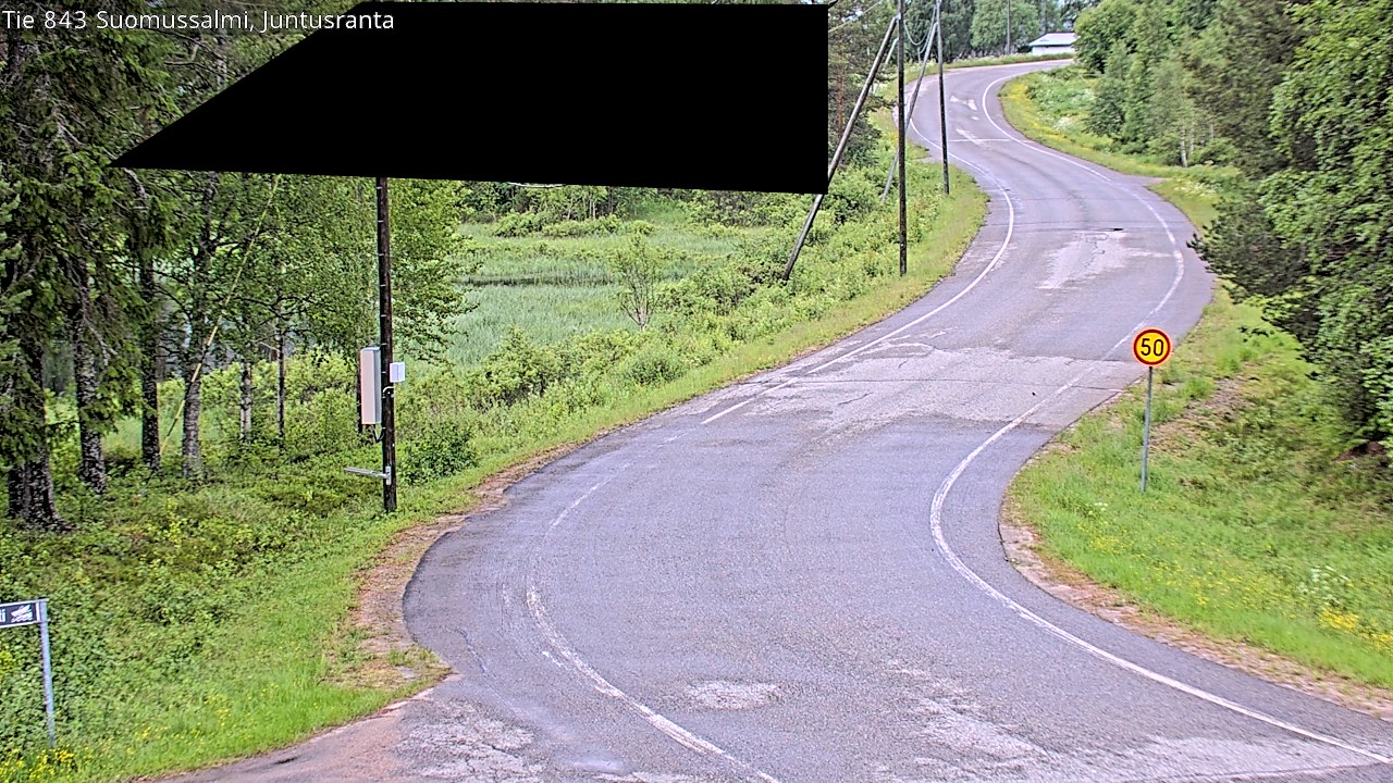 Weather Camera Image Road 843 Suomussalmi, Juntusranta, Suomussalmi, Kainuu