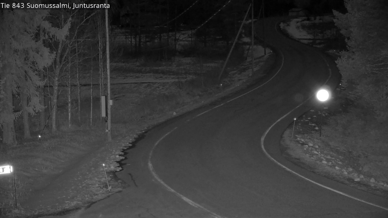 Weather Camera Image Road 843 Suomussalmi, Juntusranta, Suomussalmi, Kainuu