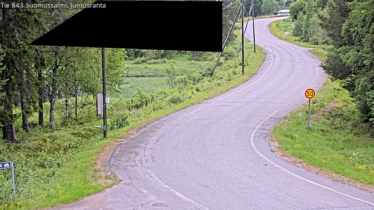 Weather Camera Image Road 843 Suomussalmi, Juntusranta, Suomussalmi, Kainuu