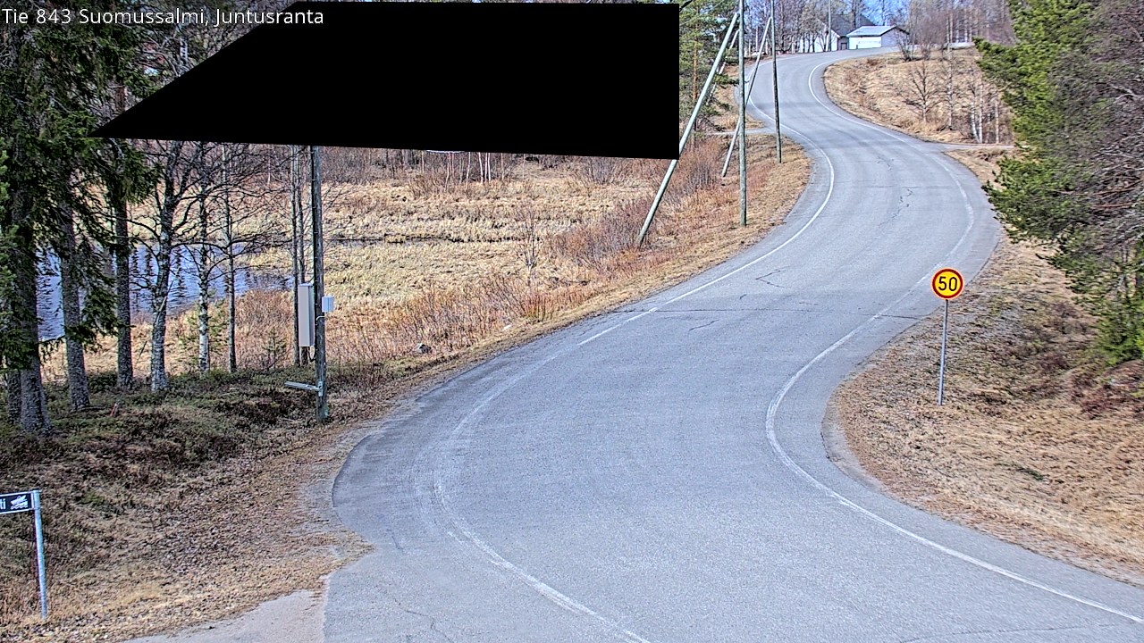Weather Camera Image Road 843 Suomussalmi, Juntusranta, Suomussalmi, Kainuu