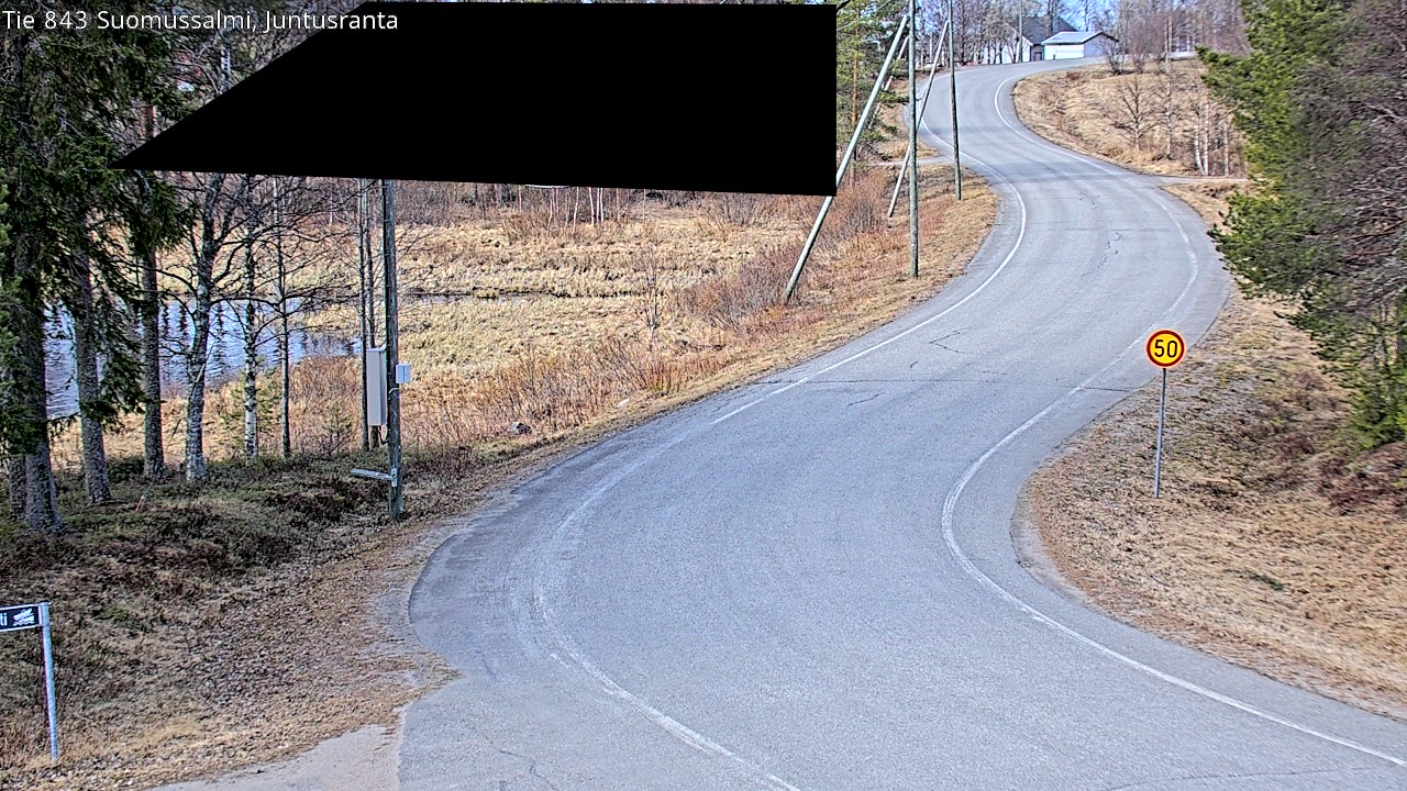 Weather Camera Image Road 843 Suomussalmi, Juntusranta, Suomussalmi, Kainuu