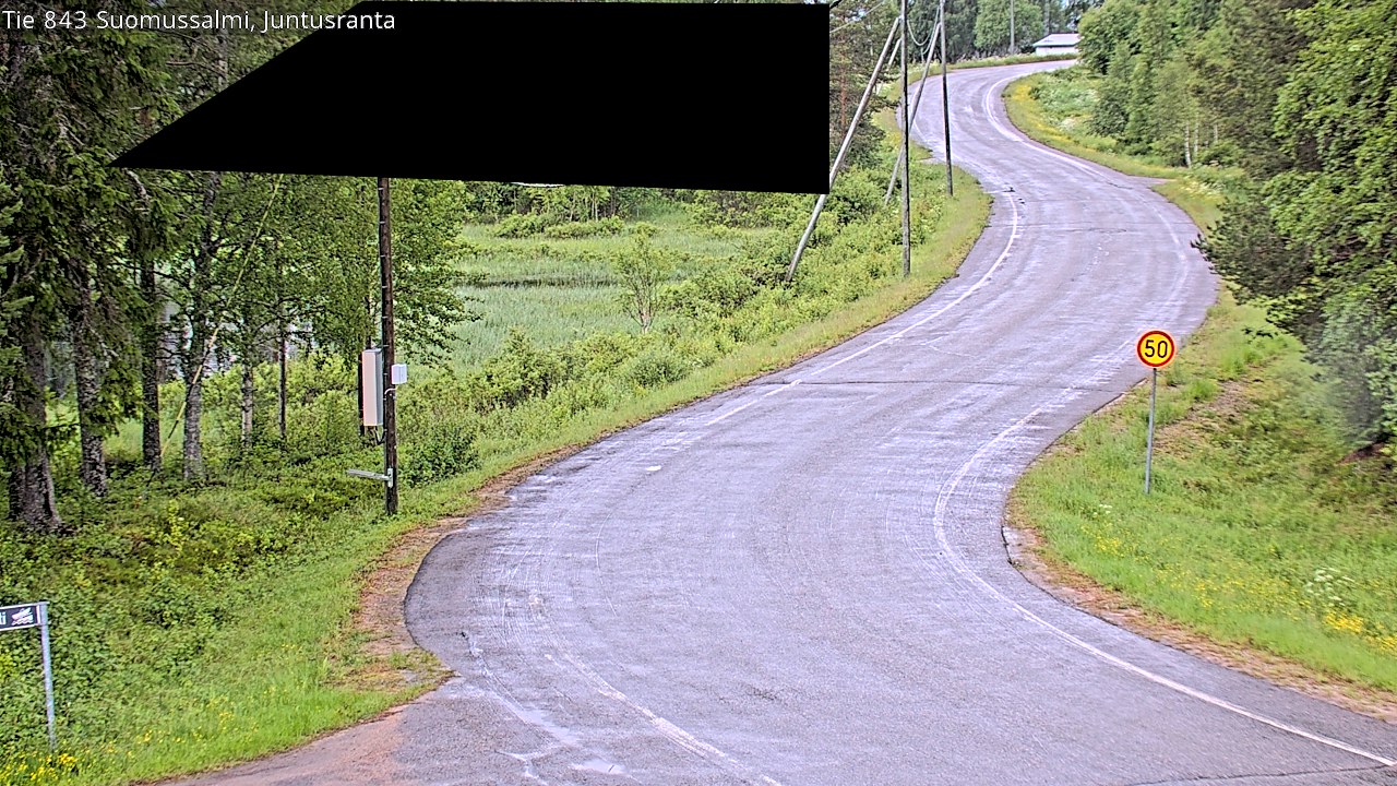 Weather Camera Image Road 843 Suomussalmi, Juntusranta, Suomussalmi, Kainuu