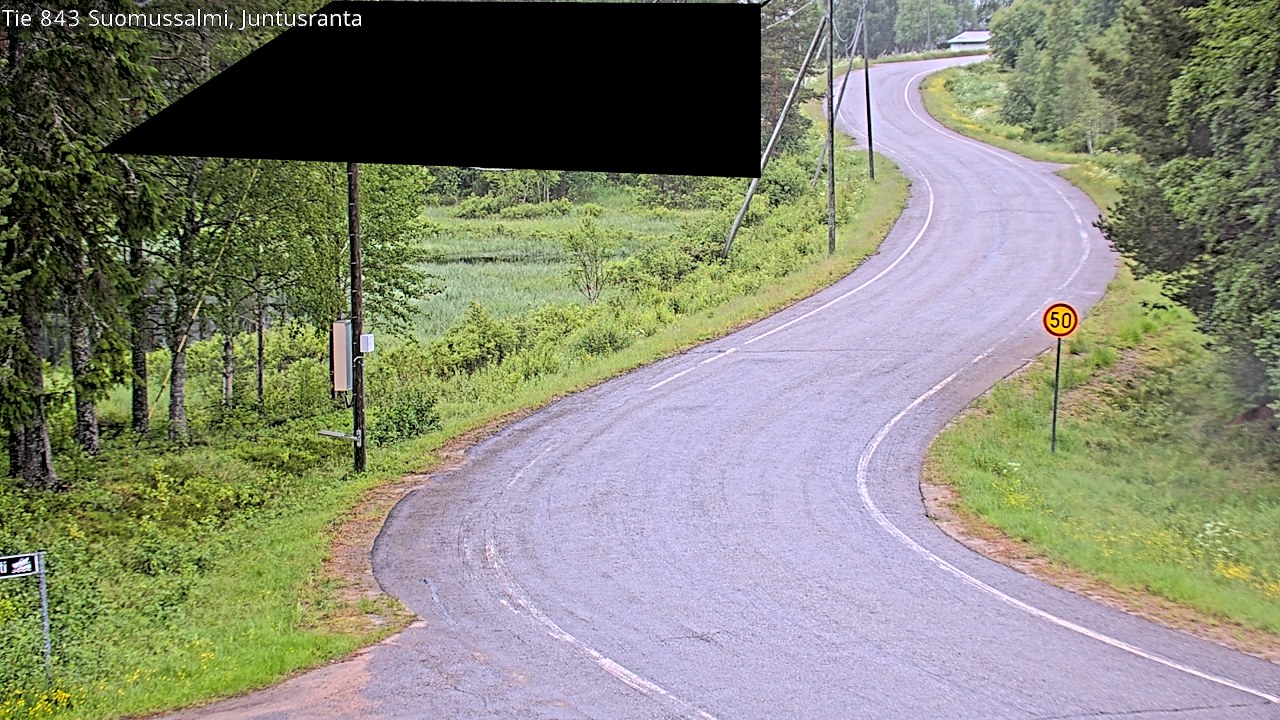 Weather Camera Image Road 843 Suomussalmi, Juntusranta, Suomussalmi, Kainuu