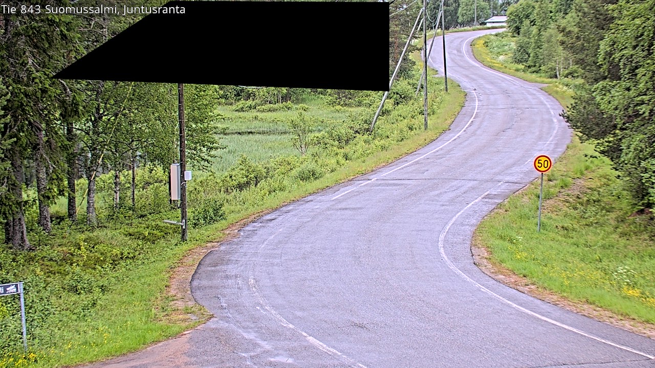 Weather Camera Image Road 843 Suomussalmi, Juntusranta, Suomussalmi, Kainuu