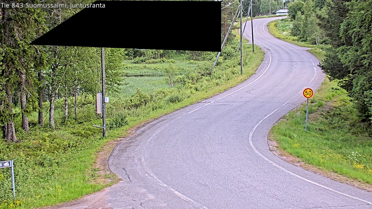 Weather Camera Image Road 843 Suomussalmi, Juntusranta, Suomussalmi, Kainuu