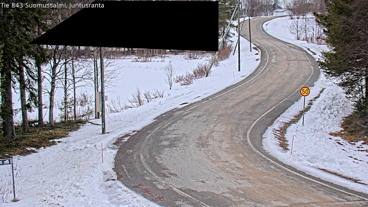 Weather Camera Image Road 843 Suomussalmi, Juntusranta, Suomussalmi, Kainuu