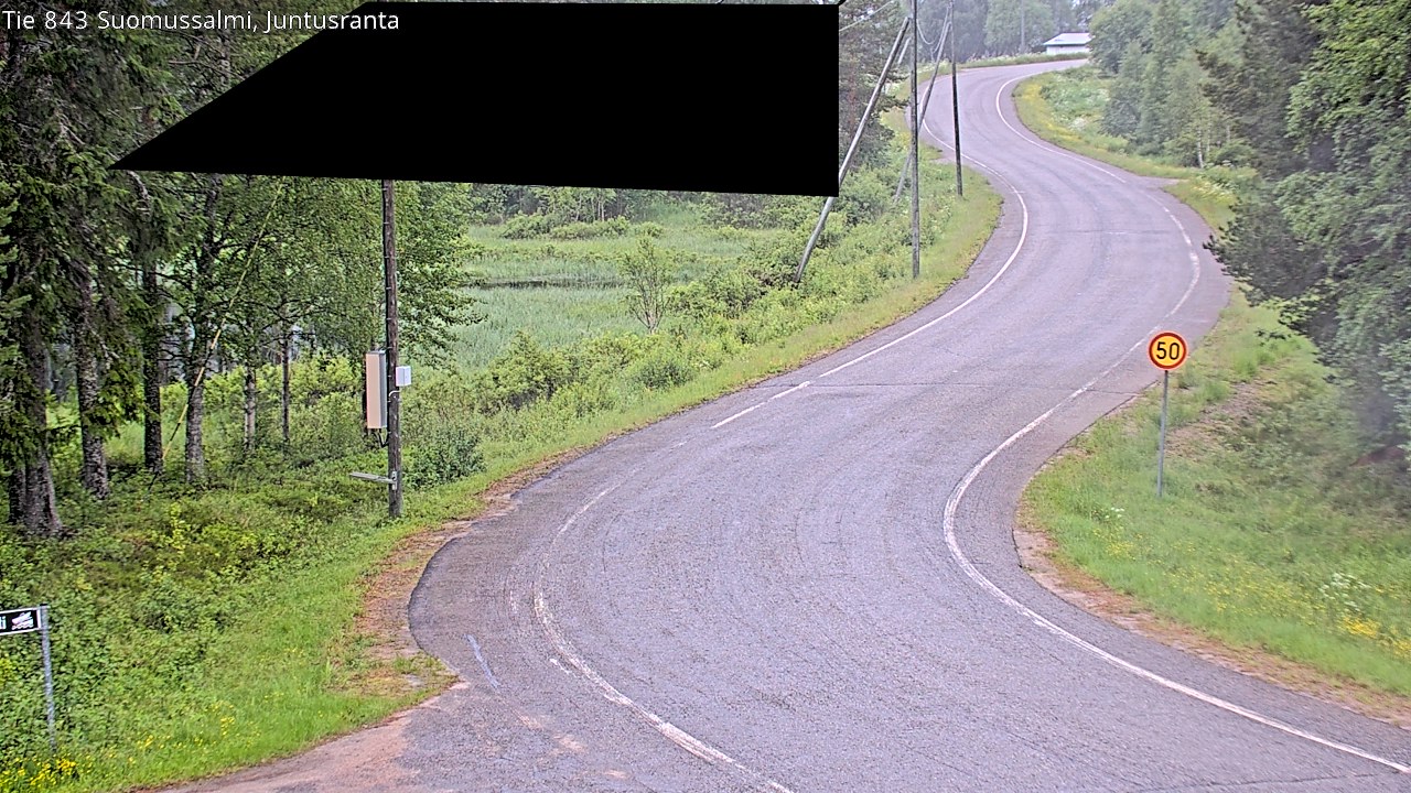 Weather Camera Image Road 843 Suomussalmi, Juntusranta, Suomussalmi, Kainuu