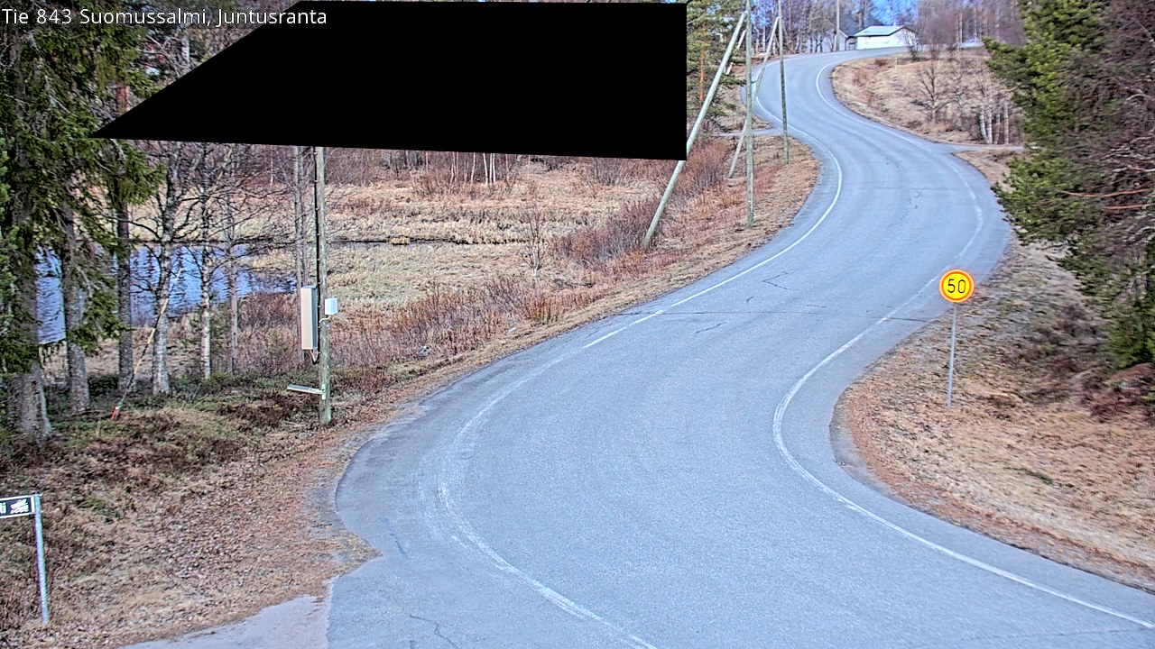 Weather Camera Image Road 843 Suomussalmi, Juntusranta, Suomussalmi, Kainuu