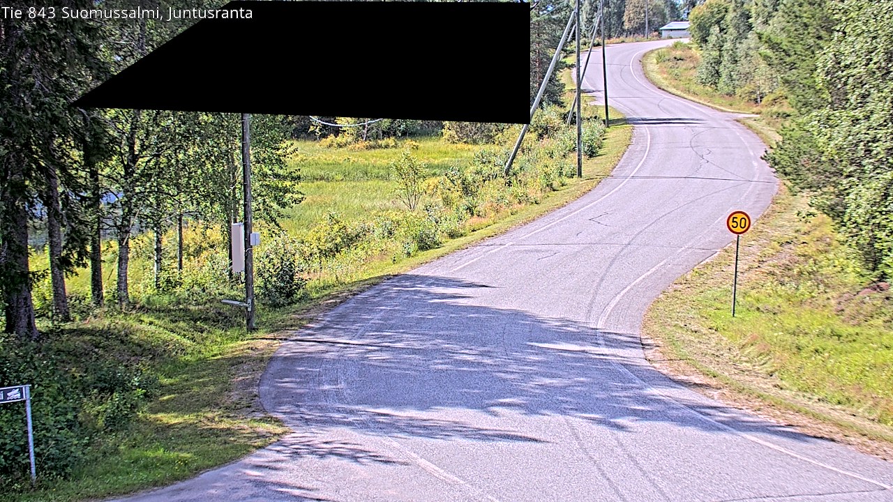 Kelikamerat Kuva Tie 843 Suomussalmi, Juntusranta, Suomussalmi, Kainuu